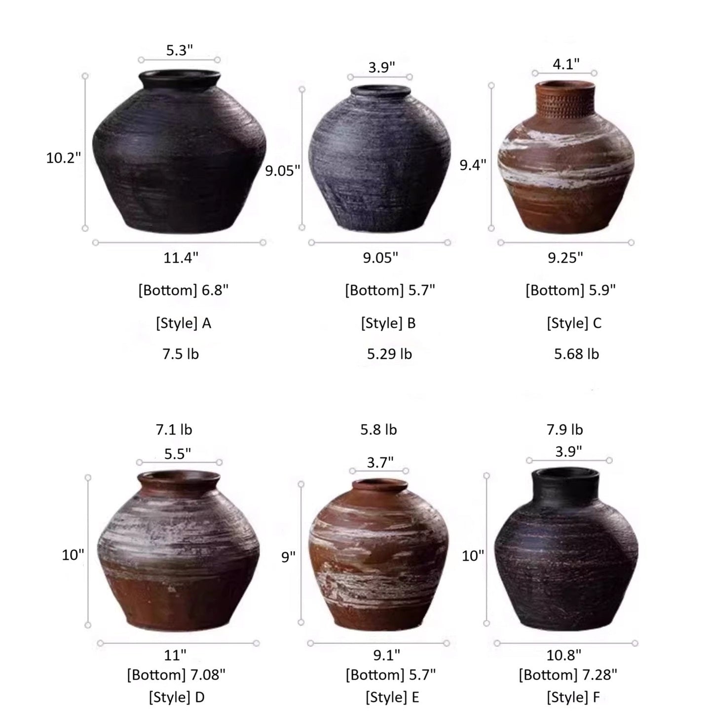 Obsidian Clay Jars